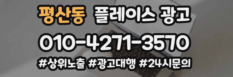 평산동 플레이스 광고