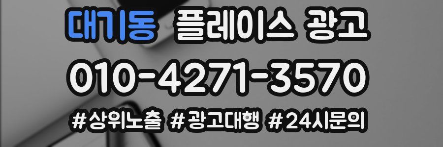 대기동 플레이스 광고