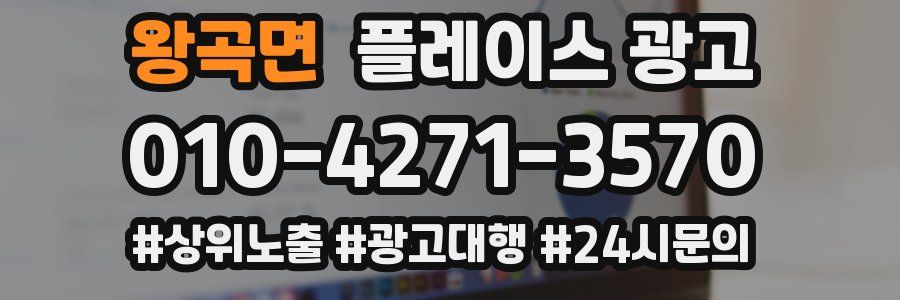 왕곡면 플레이스 광고