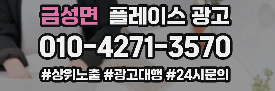 금성면 플레이스 광고