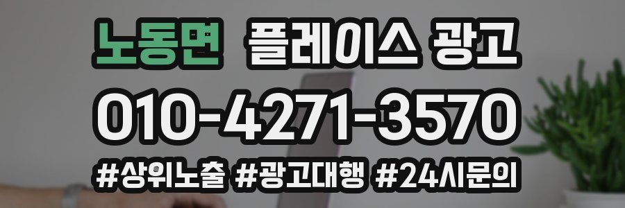 노동면 플레이스 광고