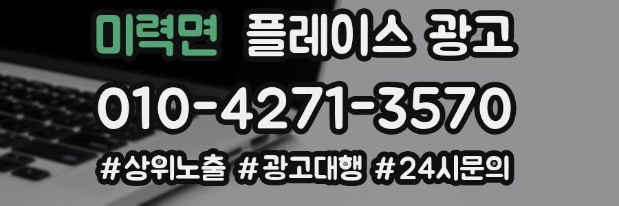 미력면 플레이스 광고