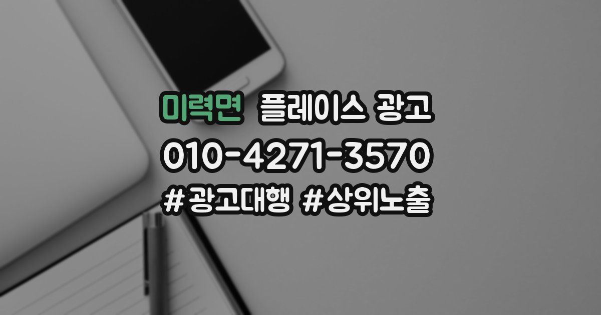 미력면 플레이스 광고