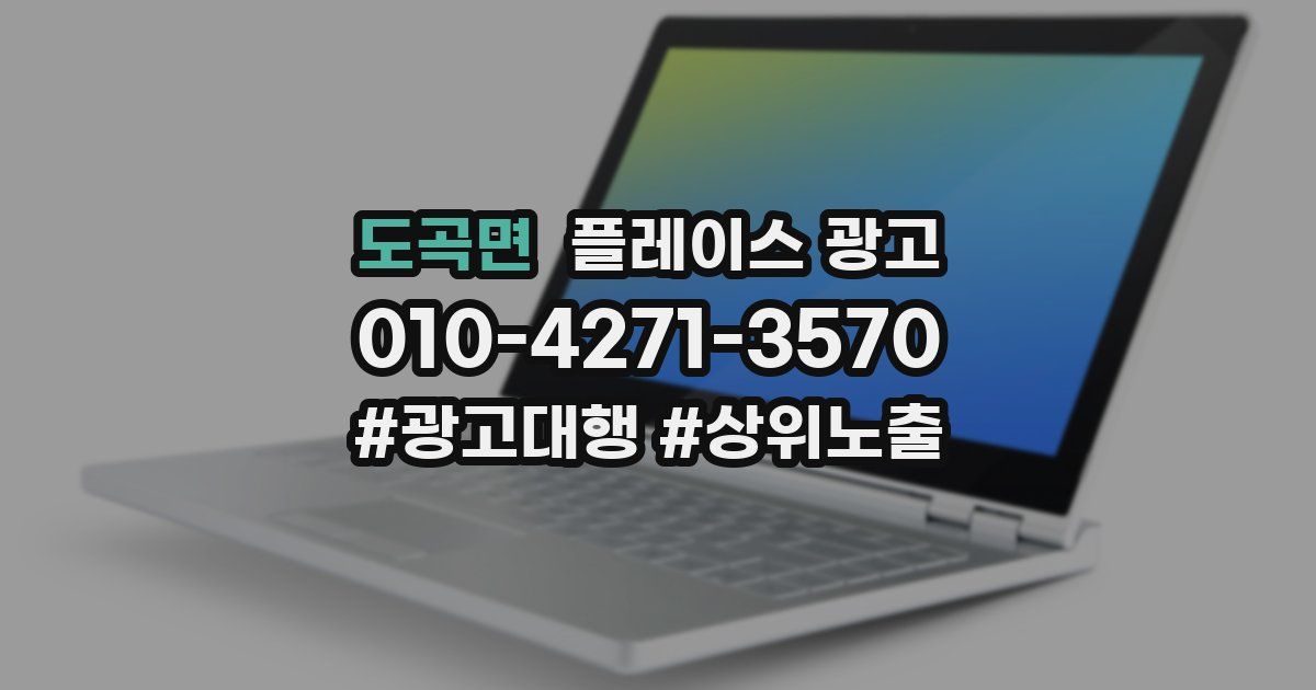 도곡면 플레이스 광고