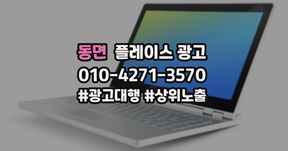 동면 플레이스 광고