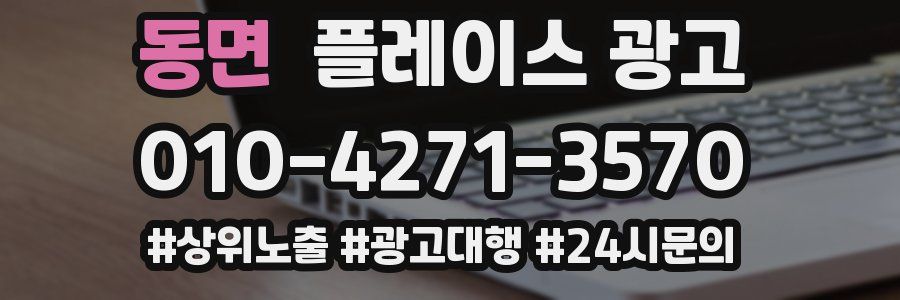 동면 플레이스 광고