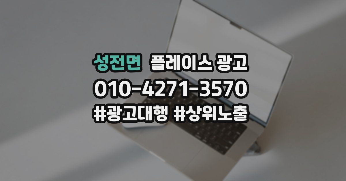 성전면 플레이스 광고
