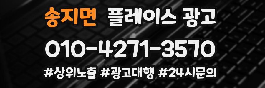 송지면 플레이스 광고