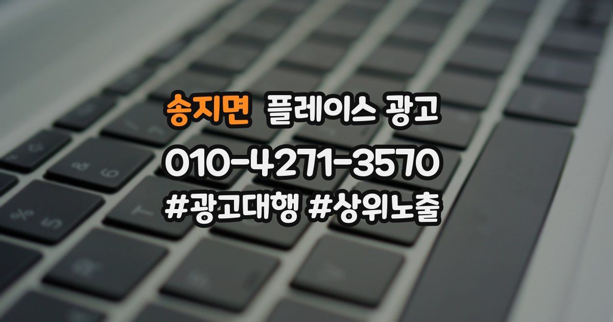 송지면 플레이스 광고