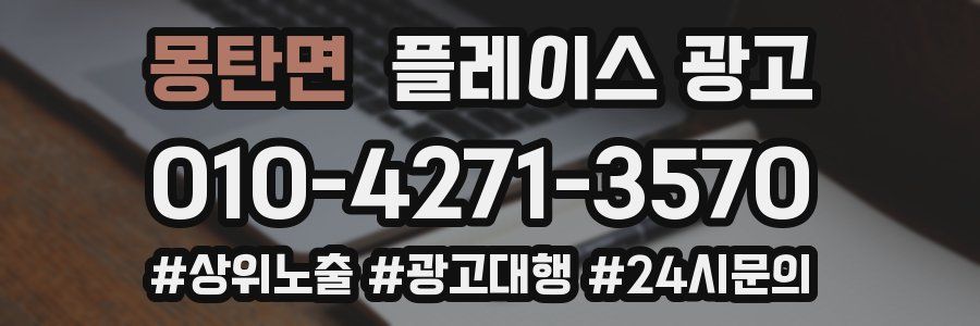 몽탄면 플레이스 광고