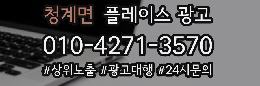 청계면 플레이스 광고