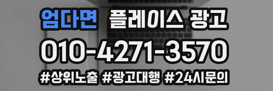 엄다면 플레이스 광고