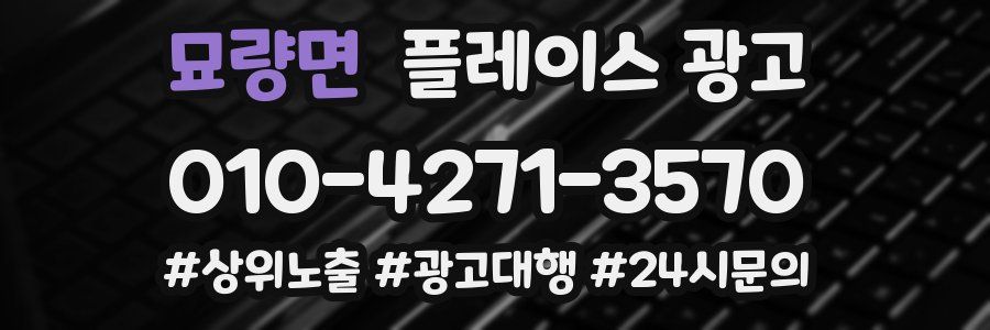묘량면 플레이스 광고