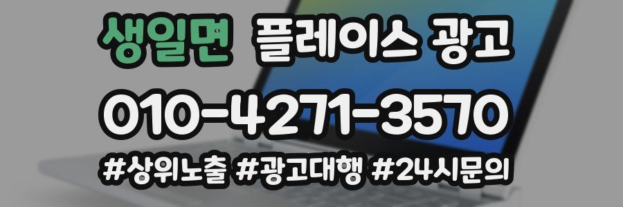 생일면 플레이스 광고