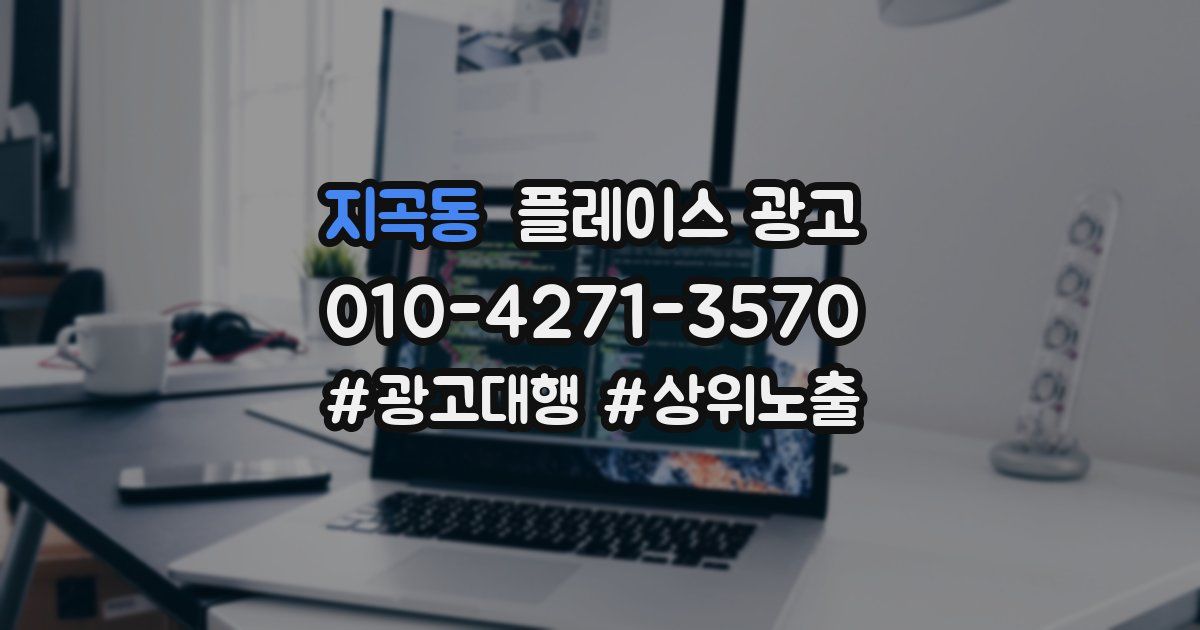 지곡동 플레이스 광고