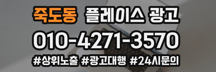 죽도동 플레이스 광고