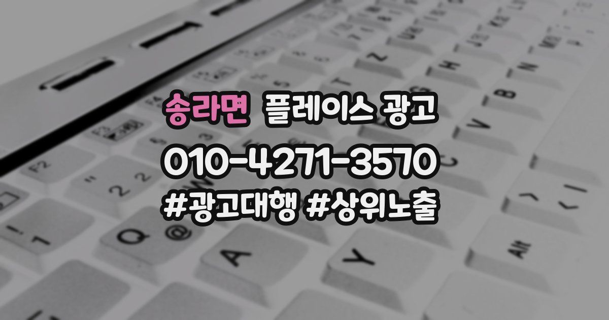 송라면 플레이스 광고