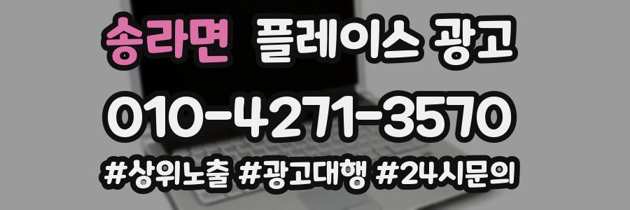 송라면 플레이스 광고