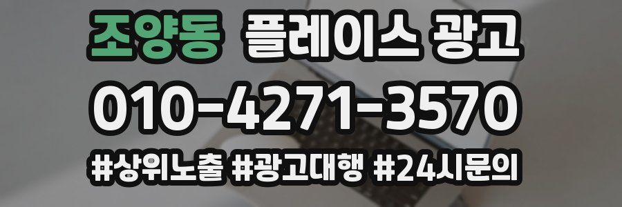 조양동 플레이스 광고