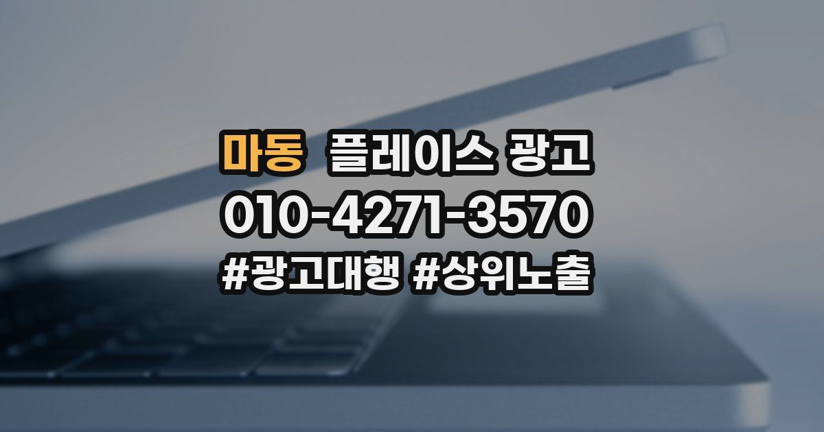 마동 플레이스 광고