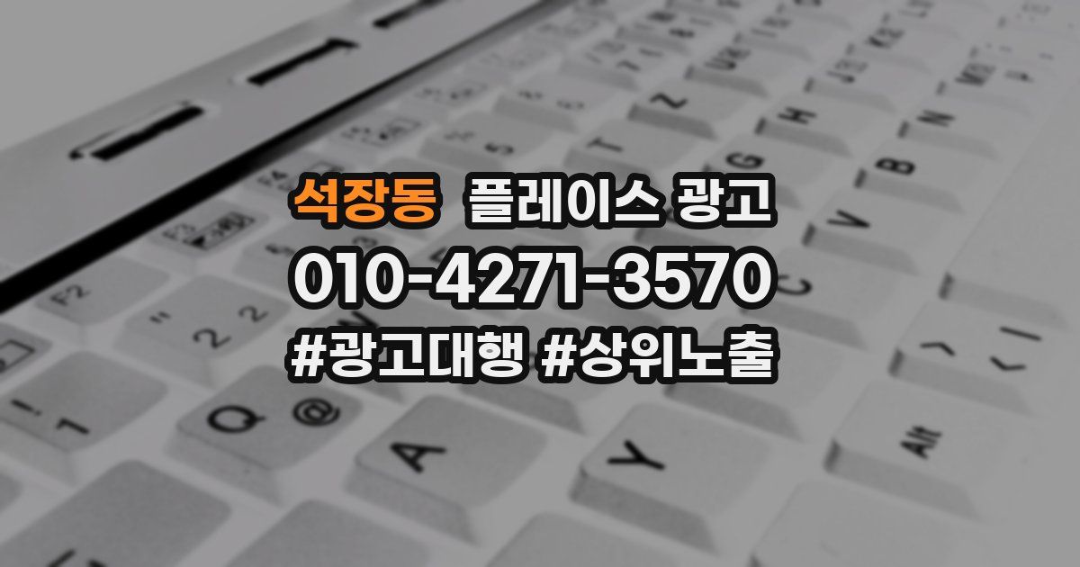 석장동 플레이스 광고