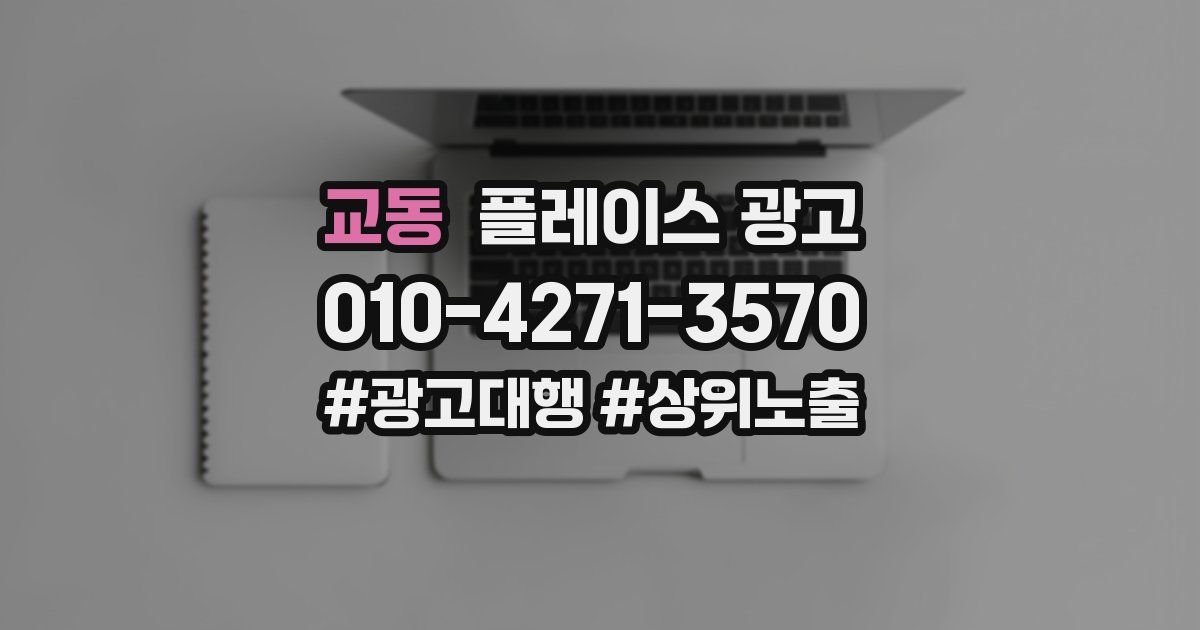 교동 플레이스 광고