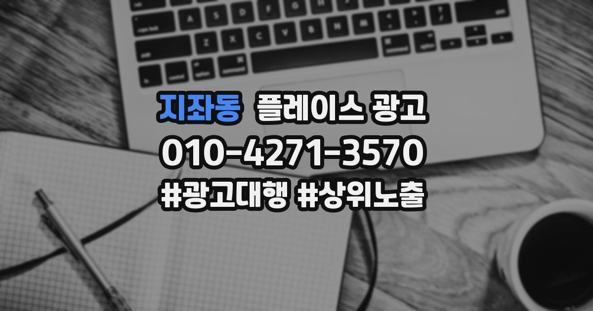 지좌동 플레이스 광고