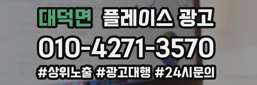 대덕면 플레이스 광고