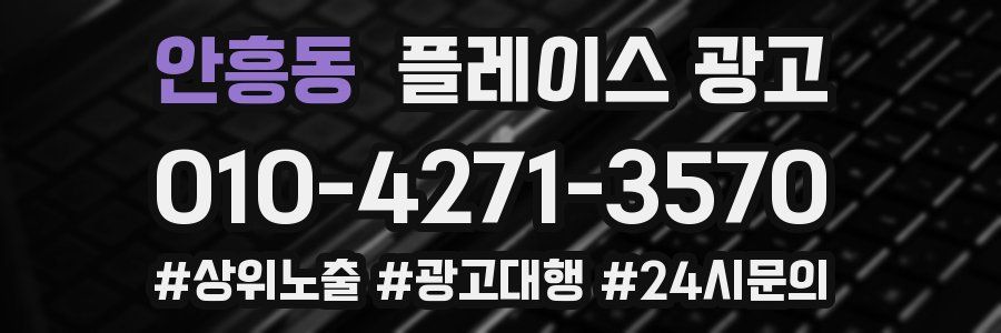 안흥동 플레이스 광고