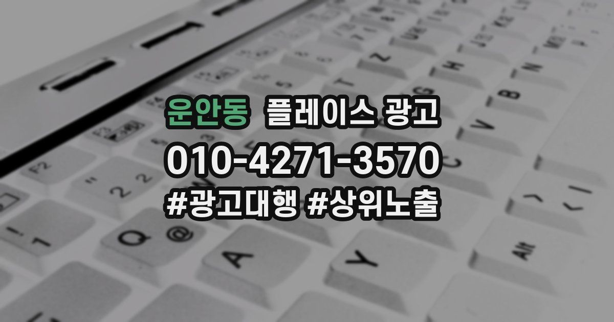 운안동 플레이스 광고