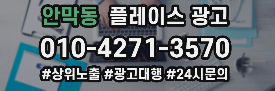 안막동 플레이스 광고