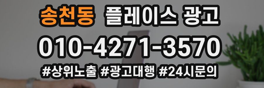 송천동 플레이스 광고