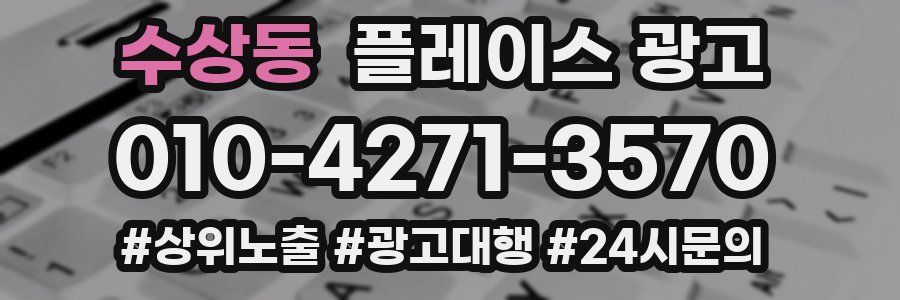 수상동 플레이스 광고