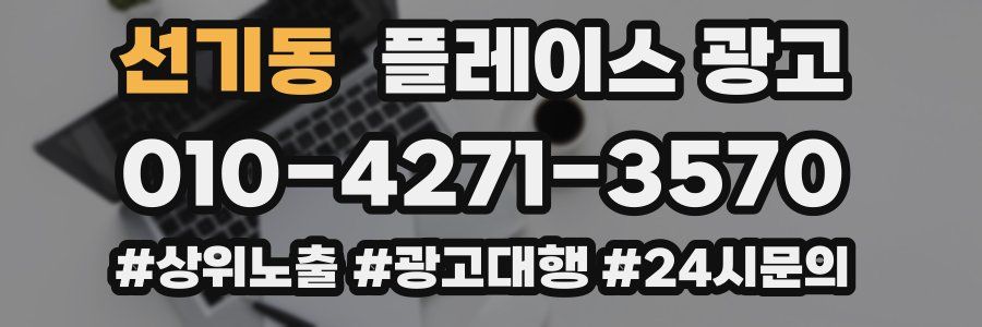 선기동 플레이스 광고