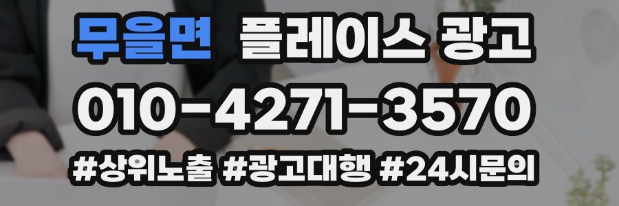 무을면 플레이스 광고