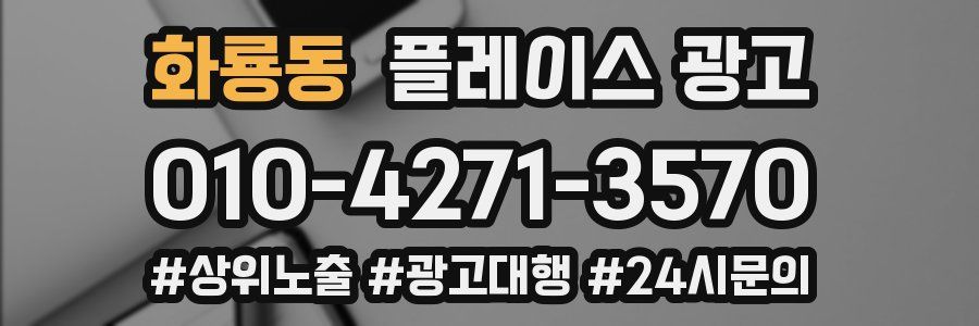 화룡동 플레이스 광고