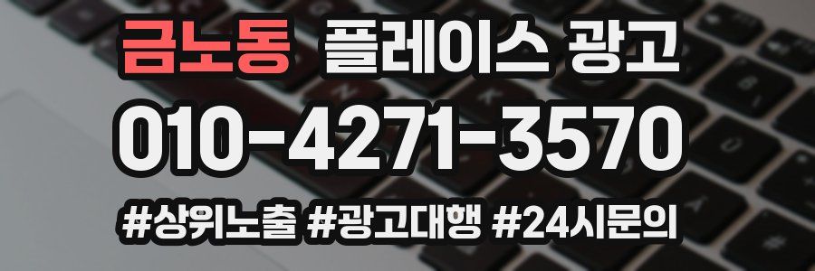 금노동 플레이스 광고