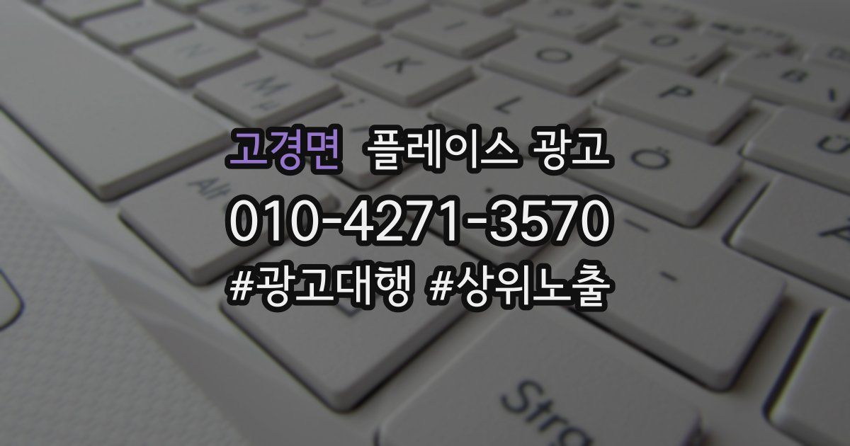 고경면 플레이스 광고