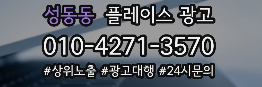 성동동 플레이스 광고