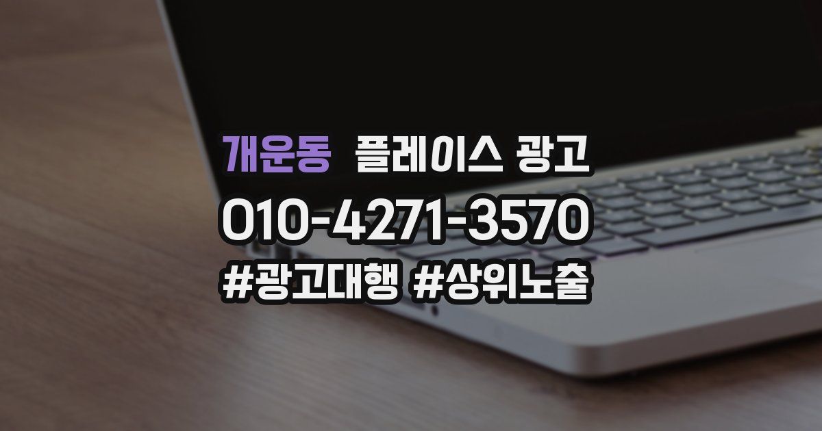 개운동 플레이스 광고