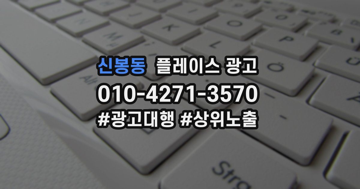 신봉동 플레이스 광고
