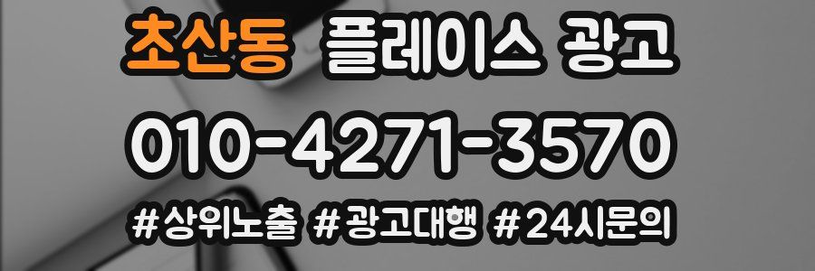 초산동 플레이스 광고
