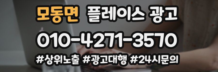 모동면 플레이스 광고