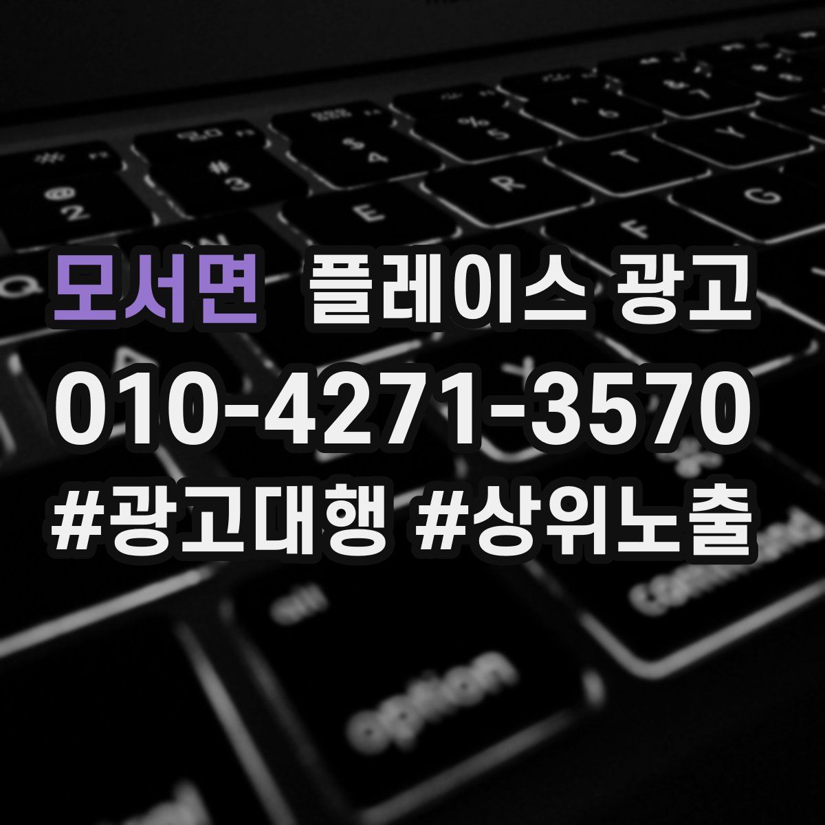 모서면 플레이스 광고