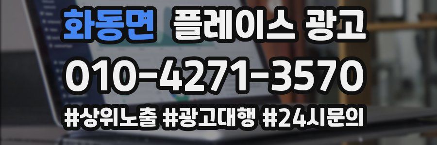 화동면 플레이스 광고