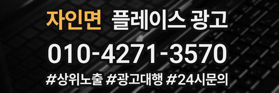 자인면 플레이스 광고