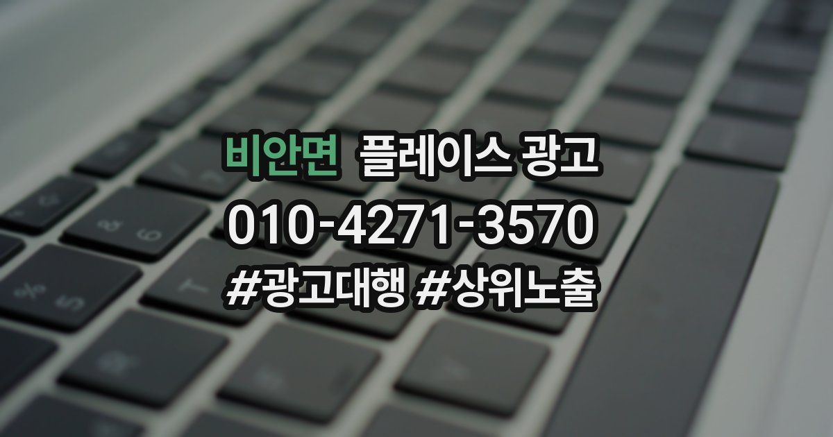 비안면 플레이스 광고