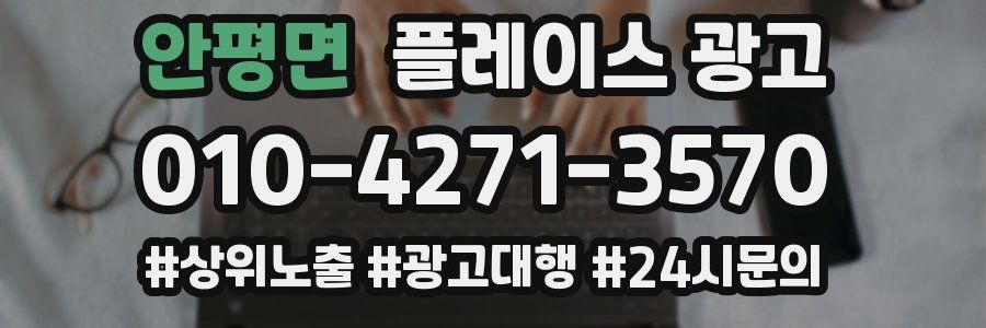 안평면 플레이스 광고