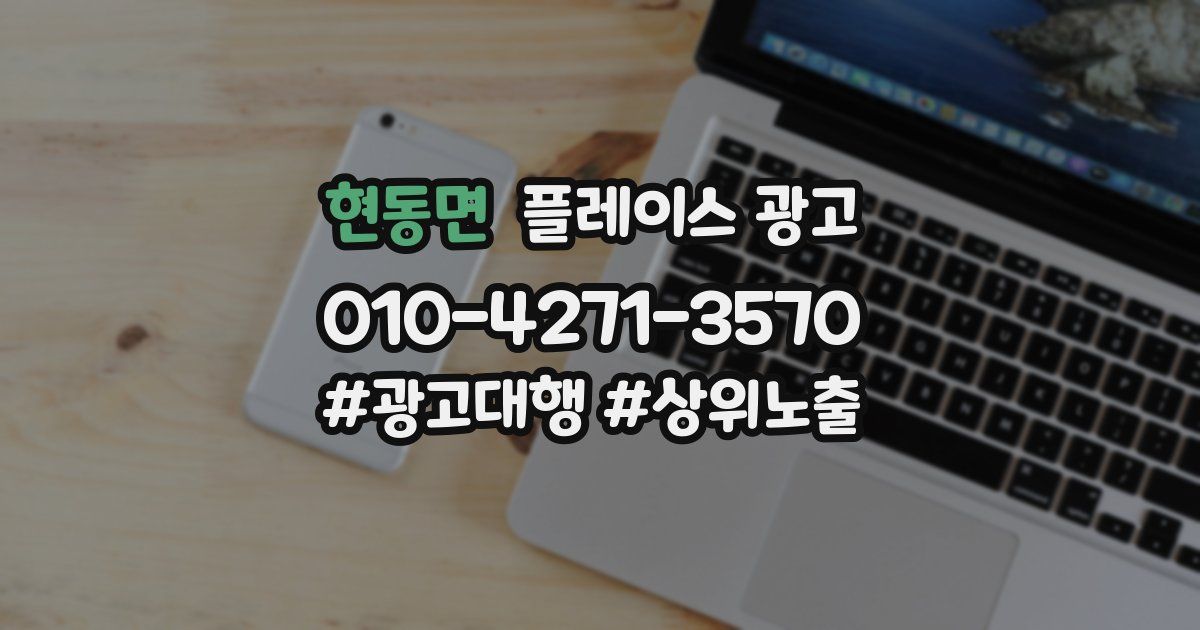 현동면 플레이스 광고
