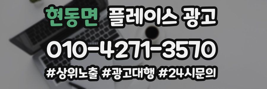 현동면 플레이스 광고